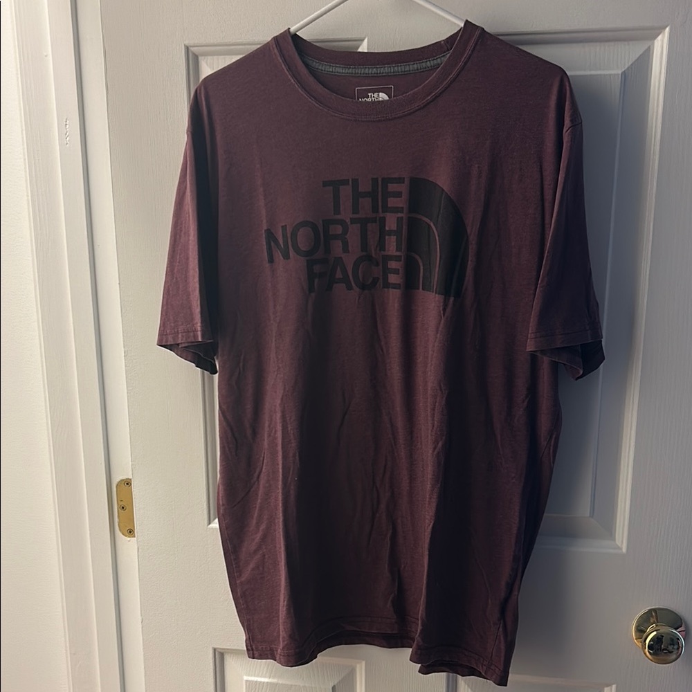 The North Face Dark Red Short Sleeve Tee Casual Cotton
